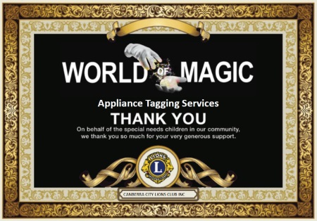 World of Magic Thank You Certificate